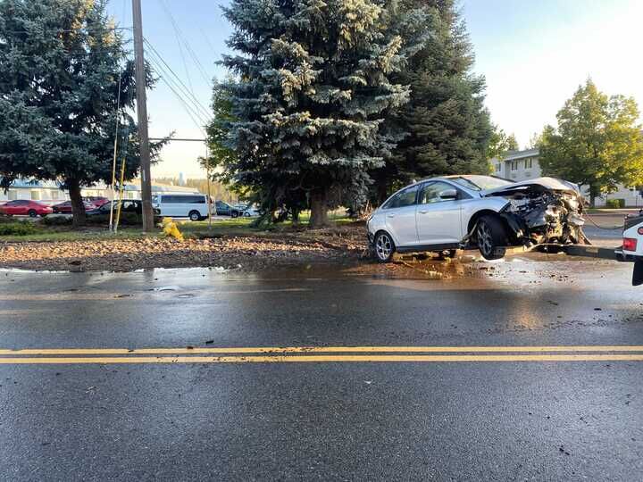 Car hits fire hydrant, causes major flooding near MultiCare Valley ...
