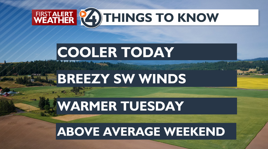 Cool and breezy for Monday, warmer Tuesday - Mark | Top Stories | kxly.com