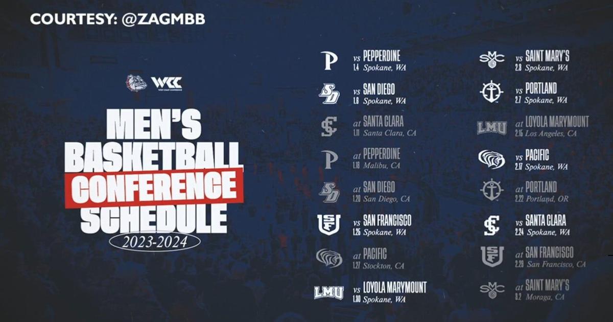 Gonzaga Men's Basketball 23-24 conference schedule released | Sports | kxly.com Gonzaga Men's Basketball 23-24 conference schedule released | Sports | kxly.com