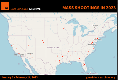 Research group shows 68 mass shootings in America so far in 2023 | News ...