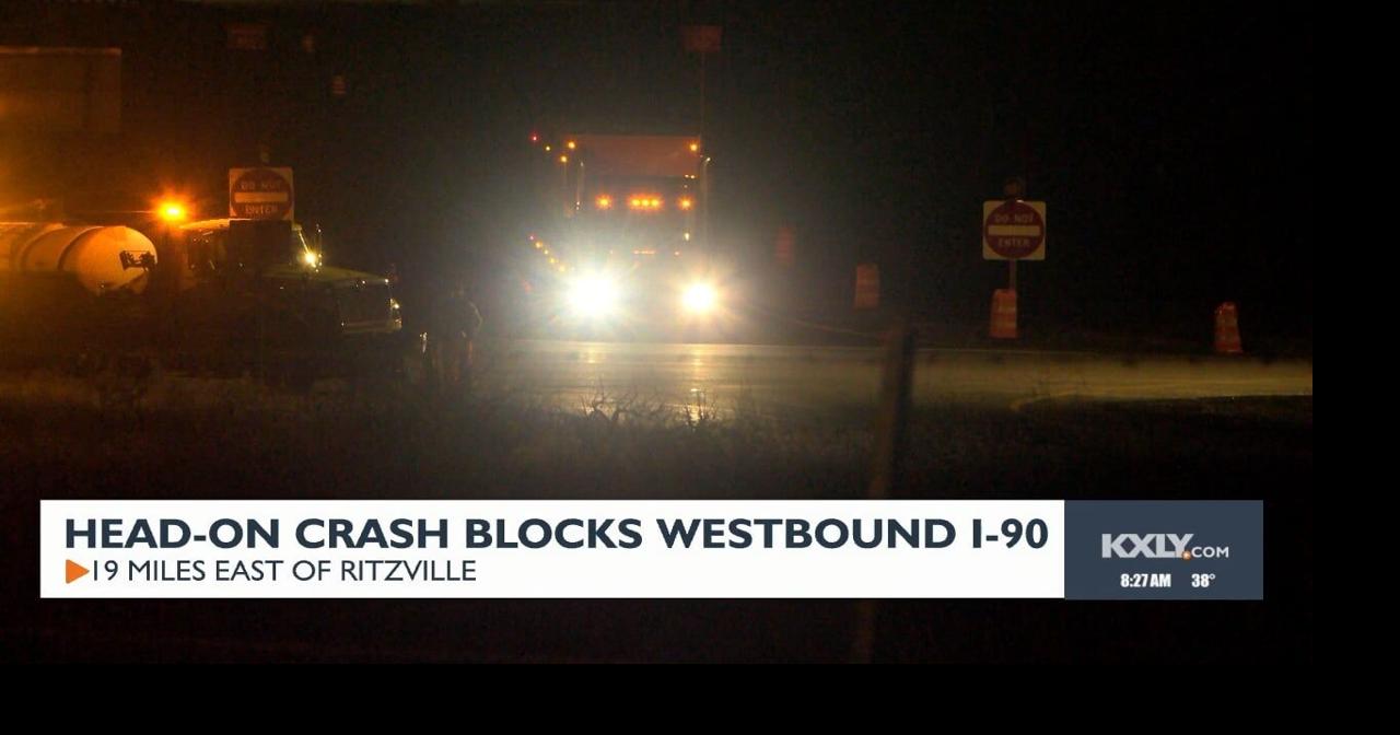 Crash closes part of I90 near Ritzville Video