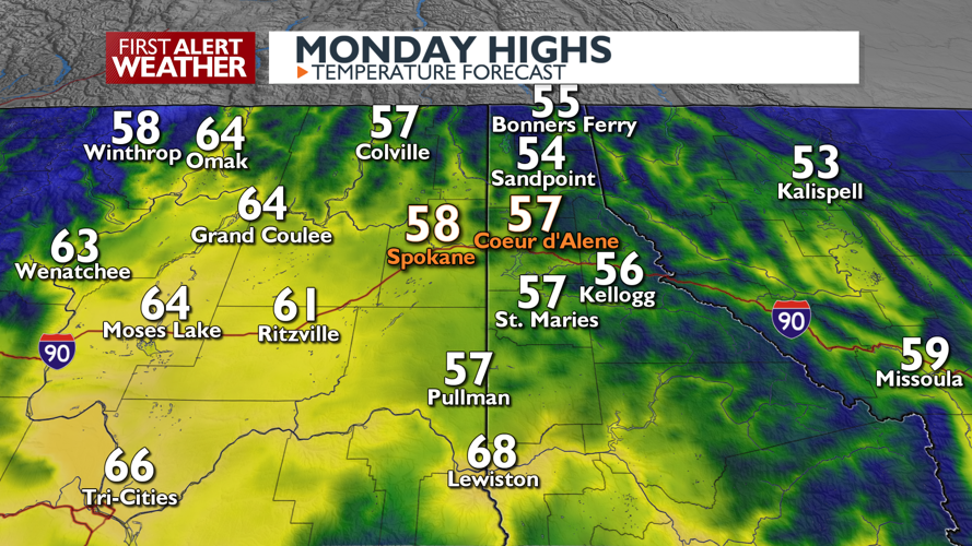 Sun and clouds today, cooler then possible snow Wednesday morning ...