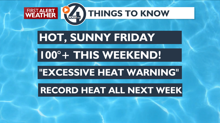 Triple digit temperatures in your weekend forecast – Mark | Forecast ...