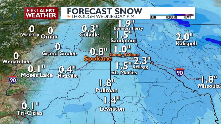 Light snow will arrive just in time for a slick Wednesday morning ...