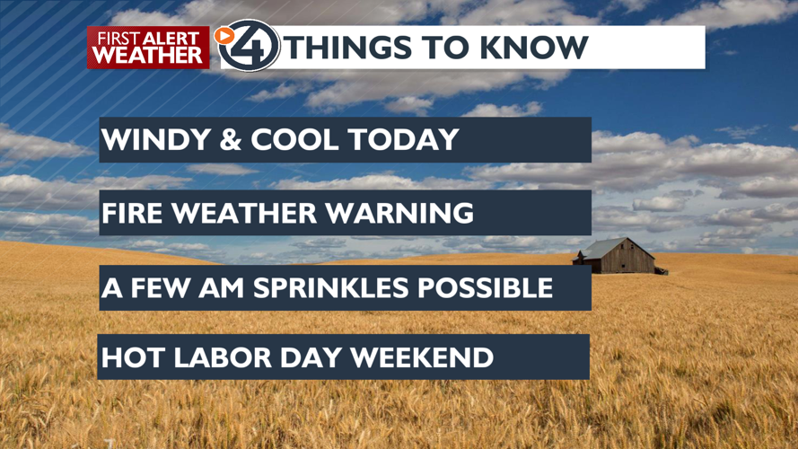 A few sprinkles to start the day, then dry and windy | News | kxly.com