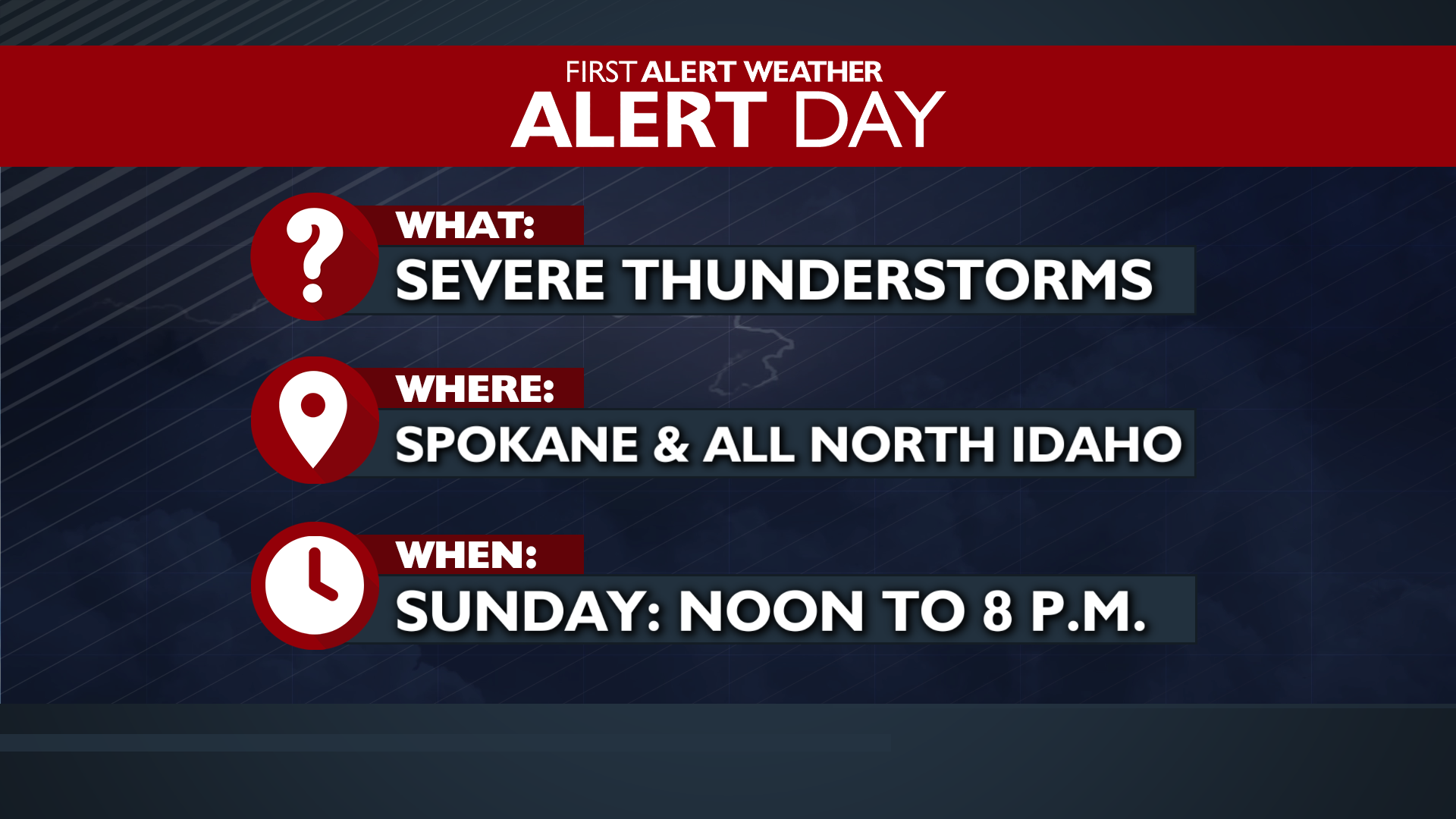 Weather Alert Day Chance for severe thunderstorms Sunday Weather kxly