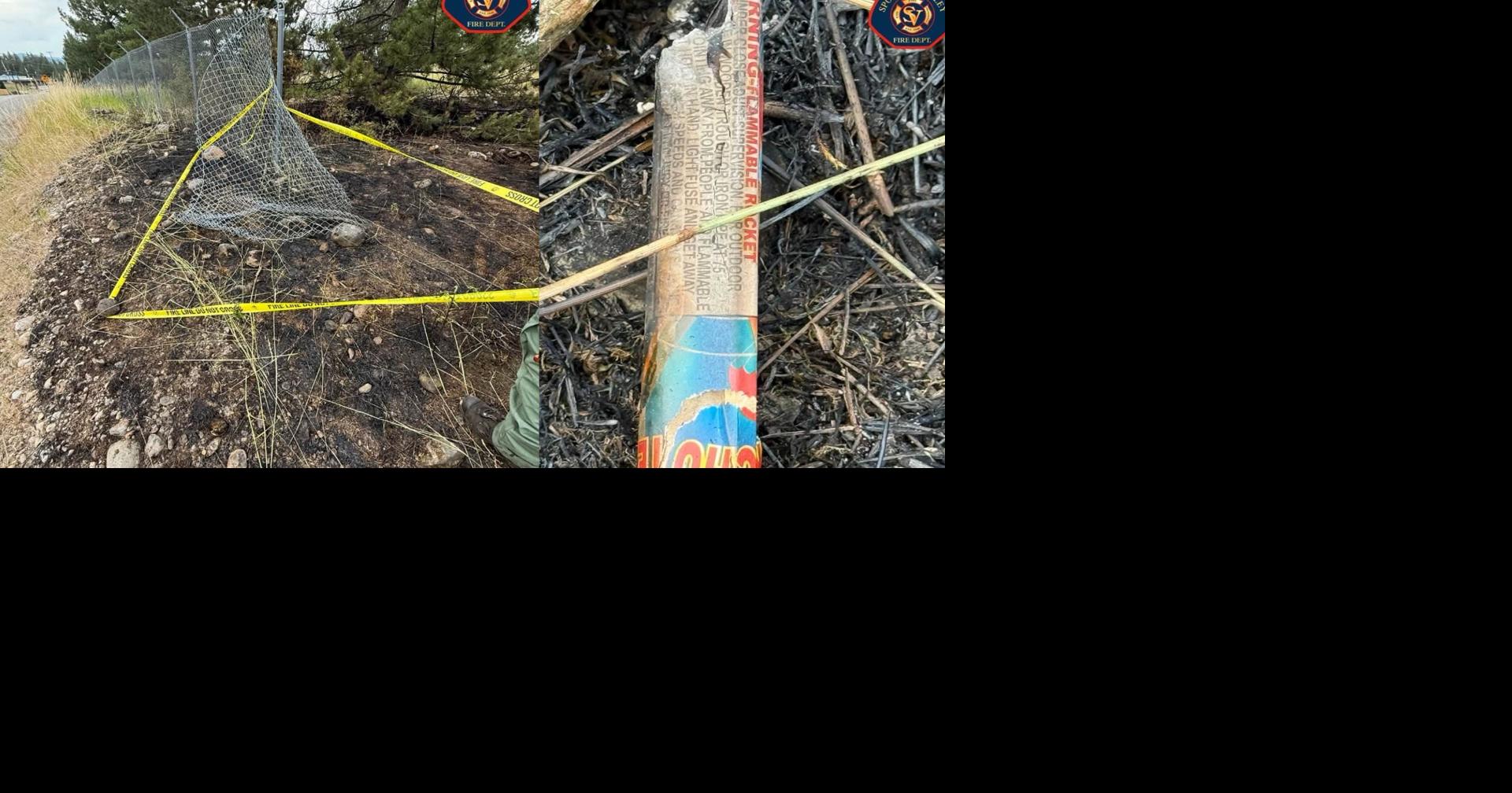 Fireworks start small brush fire near Newman Lake