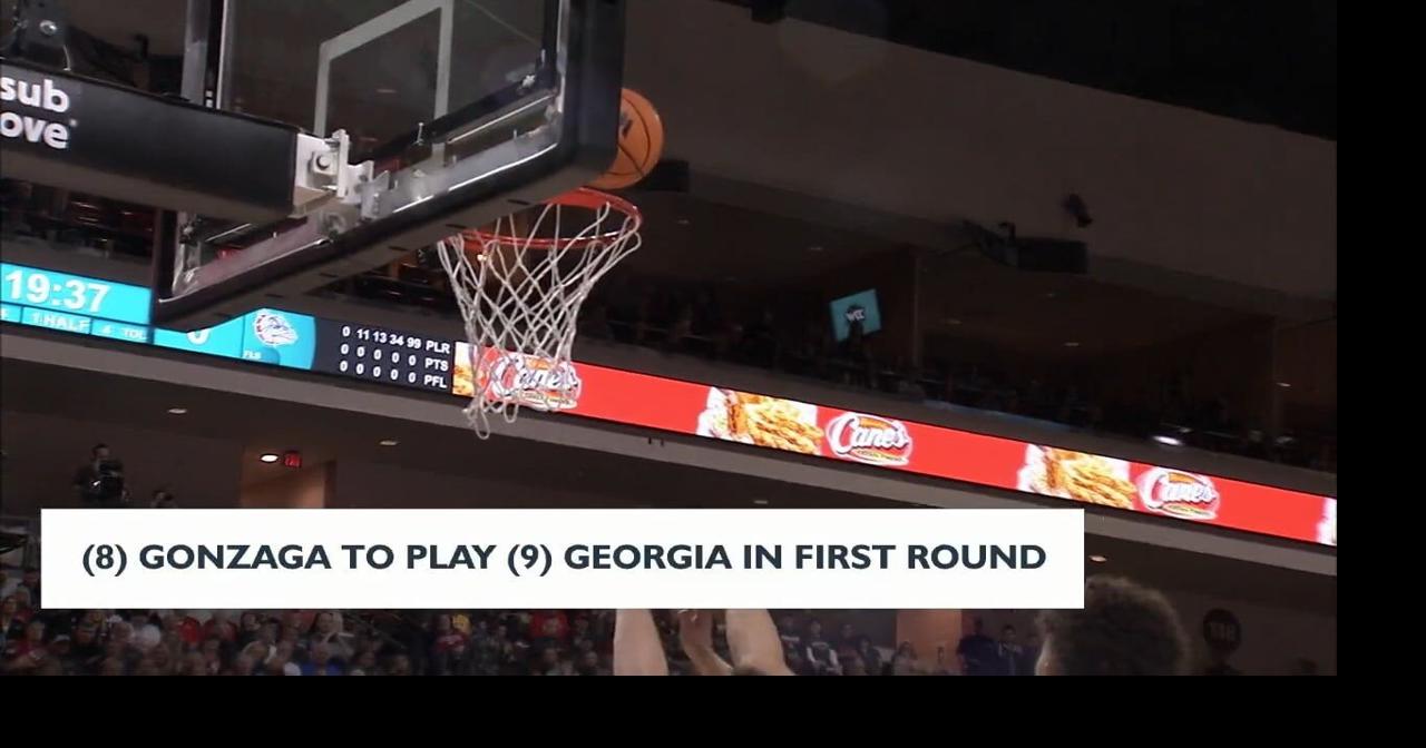 No. 8 Gonzaga to face No. 9 Georgia in first round of March Madness ...