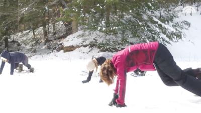 snowshoe yoga