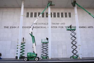 Donald Trump's name has been added to the Kennedy Center, but the institution's name change is not yet official.
