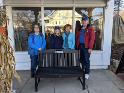 Lions Club gives bench to Meredith Historical Society