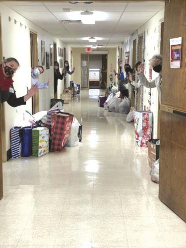 Gifts line the halls