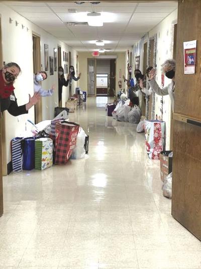 Gifts line the halls