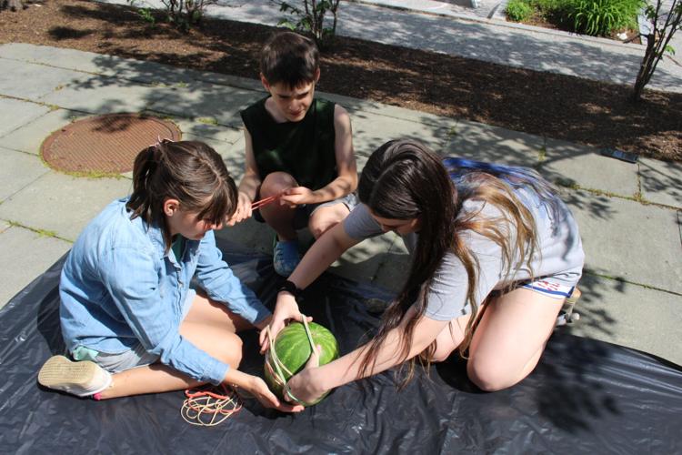 Wrapping the watermelon