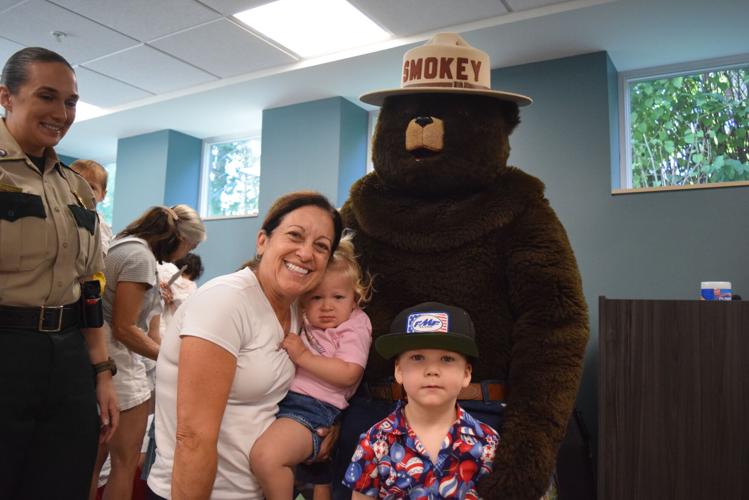 Smokey with Cheryl Goebel with kids