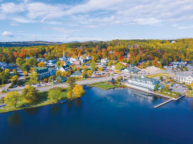 aerial view of Meredith Bay