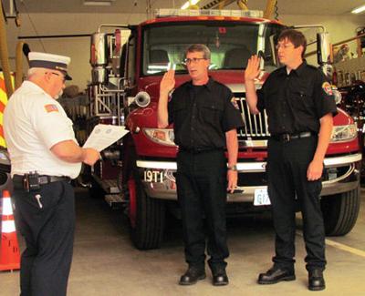 Sanbornton swears in two full-time firefighter-EMTs