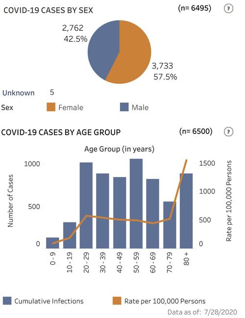Case statistics as of July 28