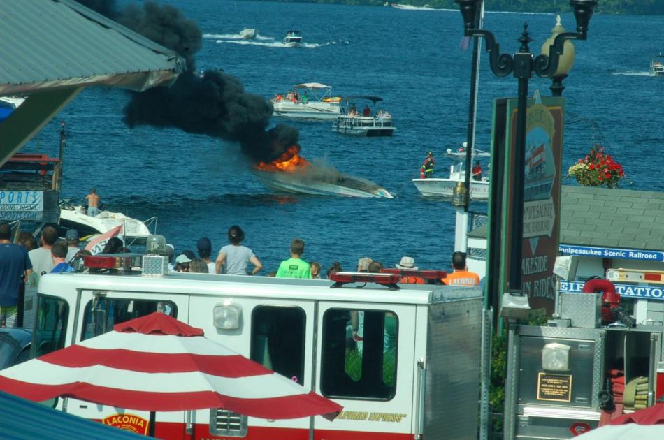 Explosion leads to boat fire at Weirs docks Local News