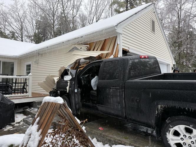 Truck through garage