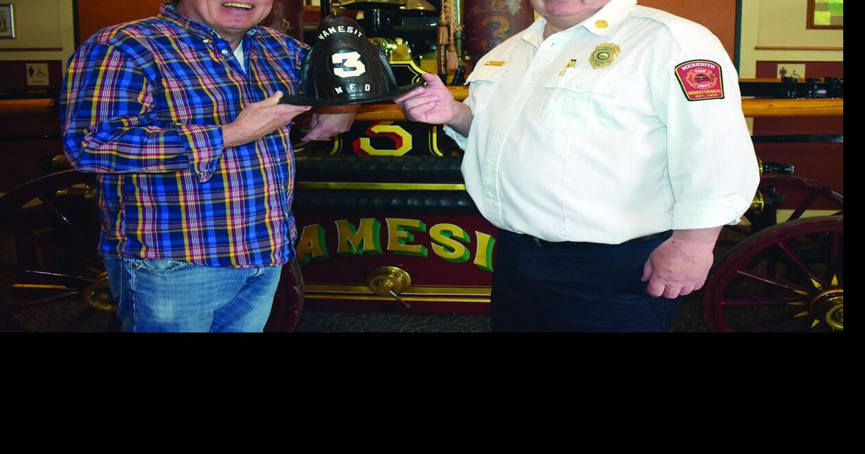 Vintage fire helmet reunited with Wamesit Engine Company in Meredith