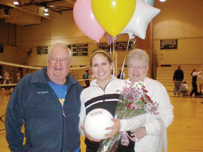 Bristol Whitcher with her grandparents