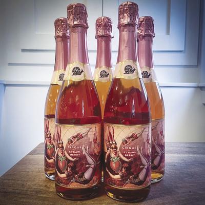 Sparkling Strawberry Rhubarb Wine
