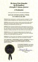 Gov. Sununu proclaims New Hampshire Rotary International Week Oct. 22-28