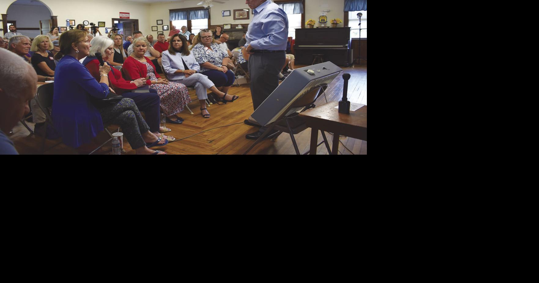 In Meredith, former vice president makes case for top job