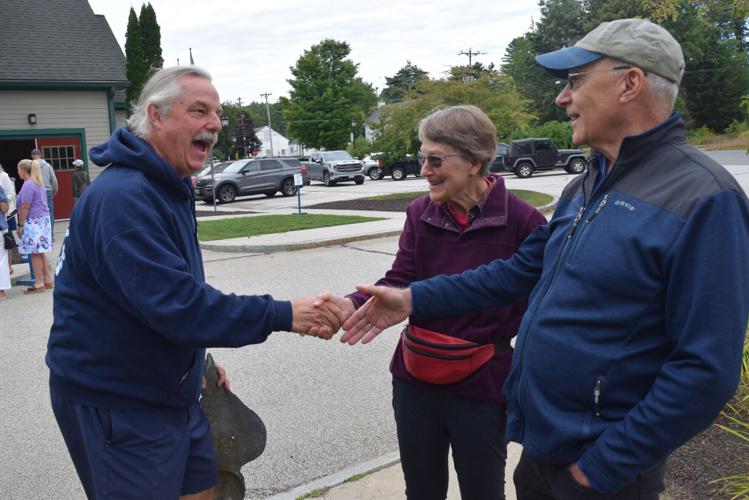 Dean Cascadden greets voters