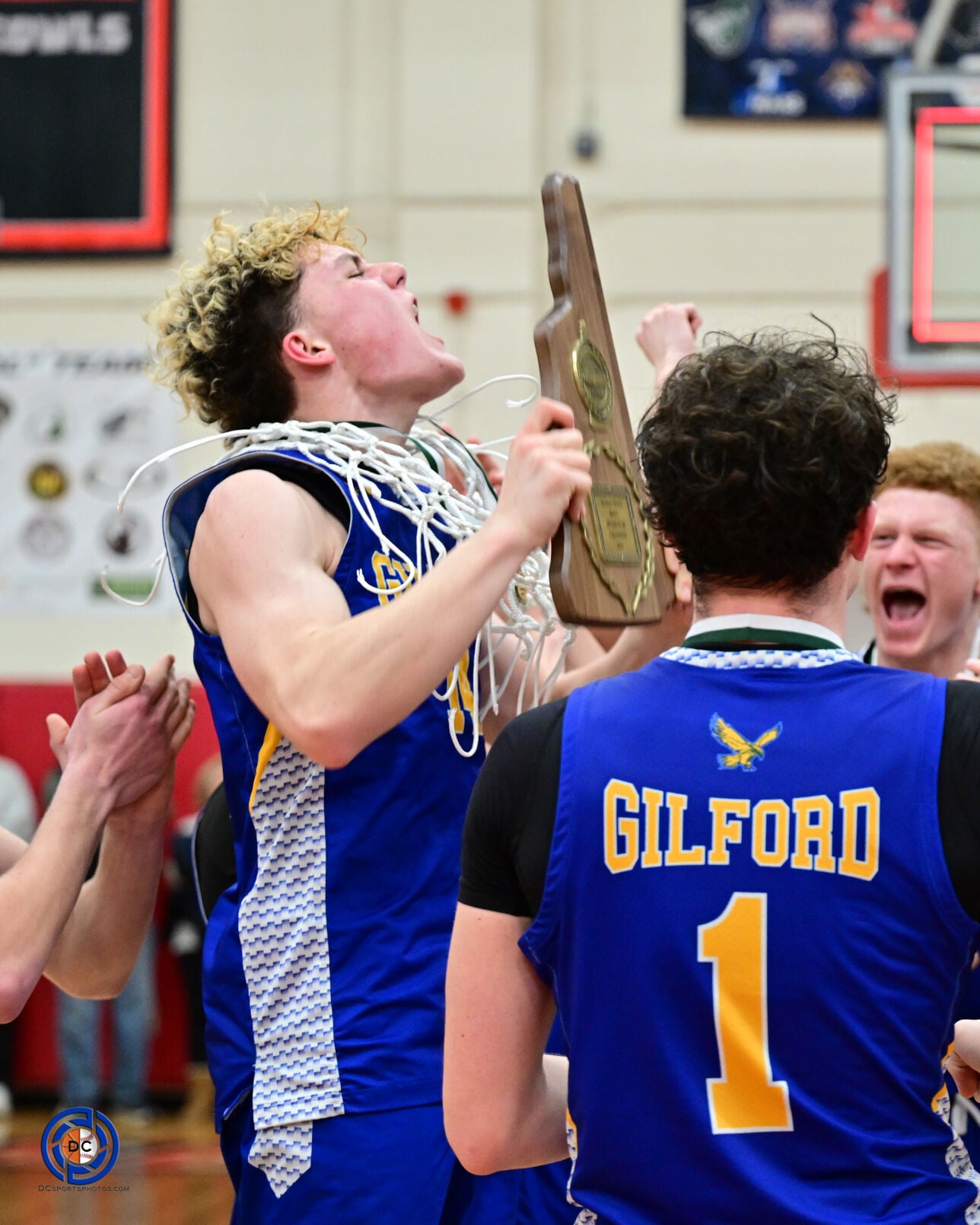 Owen Hawkins celebrates