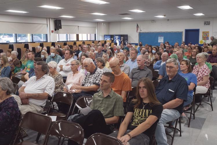 Public hearing crowd