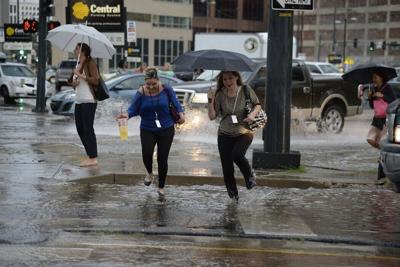 In heavy downpours, it can be harder for water to sink into the ground.