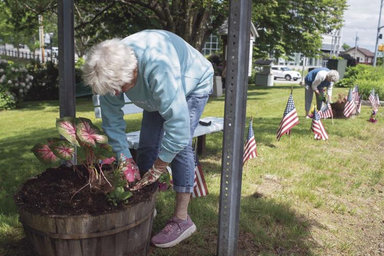 Planting flowers