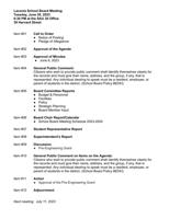 Laconia School Board Meeting Packet Tuesday, June 20