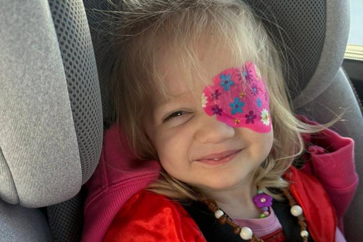 Girl, 3, diagnosed with rare cancer after mum spotted ‘black eye’ on baby monitor