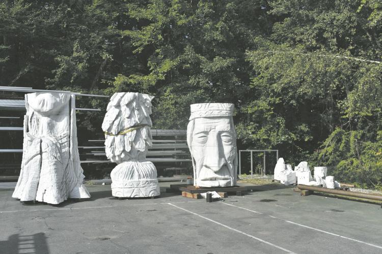 Statue in pieces