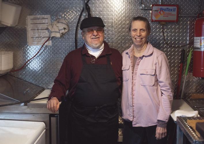 Nathan and Kathy Searles inside