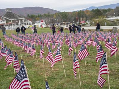 Center Harbor field of flags