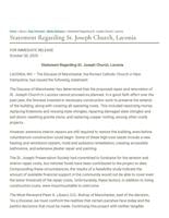 Statement Regarding St. Joseph Church, Laconia - Diocese of Manchester