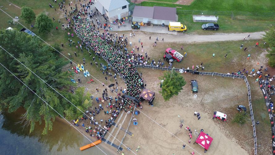 Swimmers take their marks