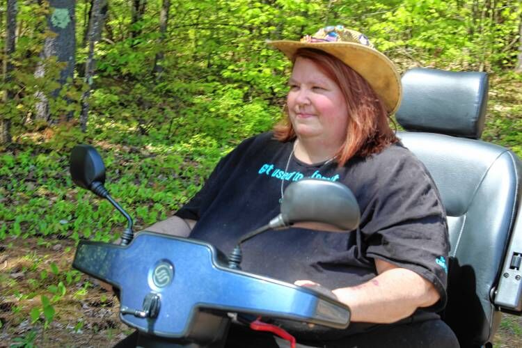 Aislinn's mobility scooter