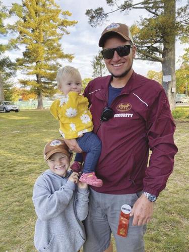 Bryan Peaslee, president of Sandwich Fair and his children, Olivia and Simon Peaslee. (Courtesy photo)