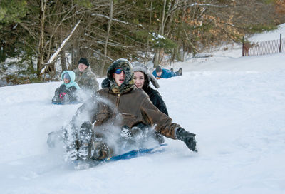 Fresh snow, sledding heaven!
