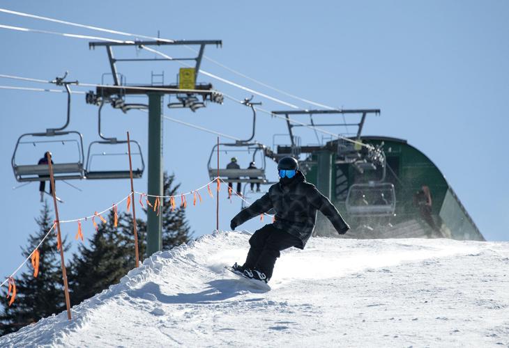 03-04 Skiing Snowboarder