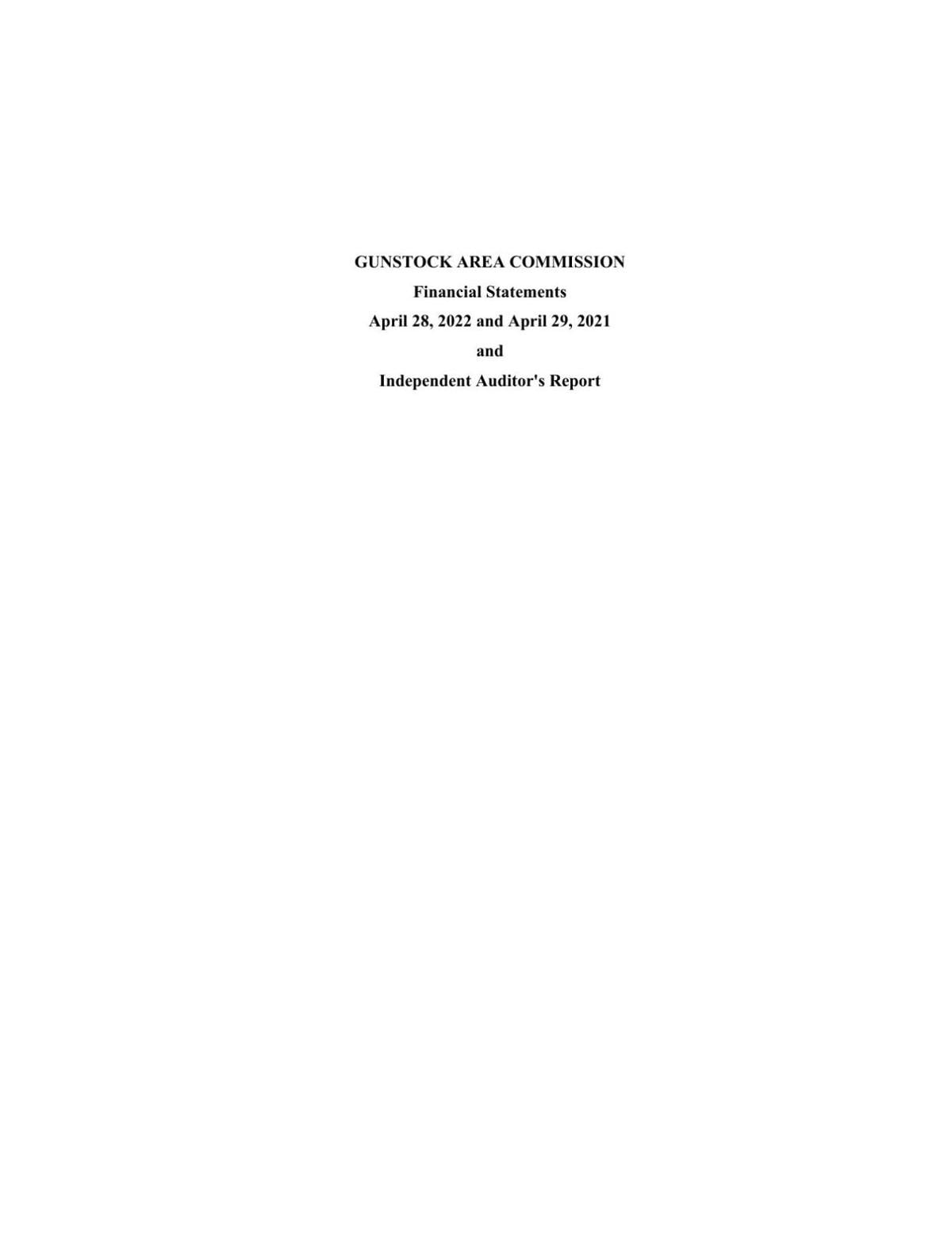 Gunstock Final Financial Statements 2022