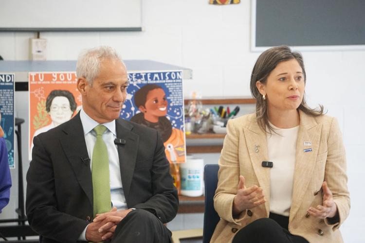 Rahm Emanuel and Maggie Goodlander