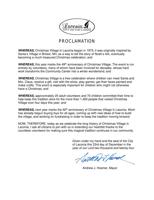 Christmas Village Proclamation