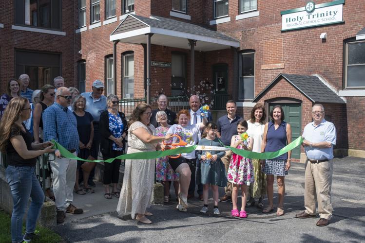 Cutting the ribbon