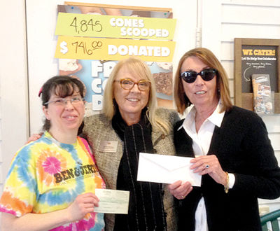 Free scoop day raised almost $1,000 for Caregivers